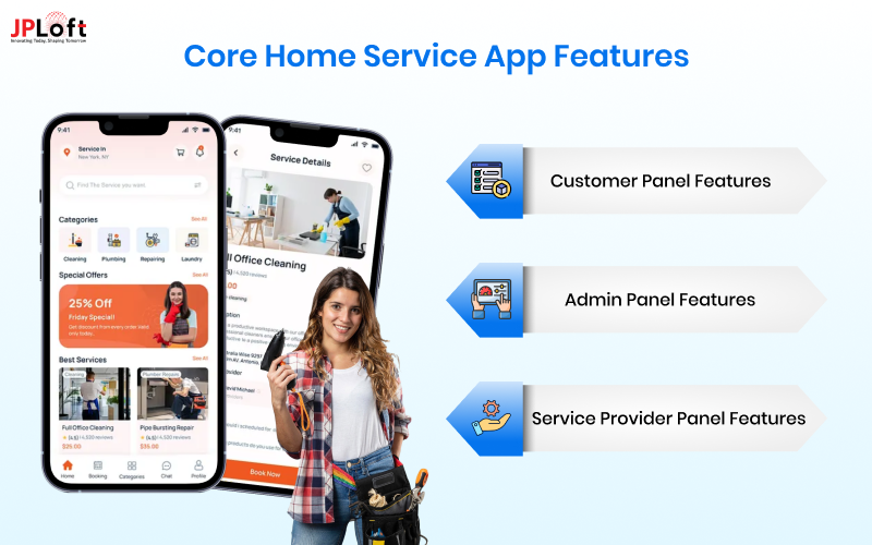 Core Home Service App Features